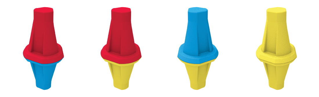 The four kinds of Pins used in V5RC Override.