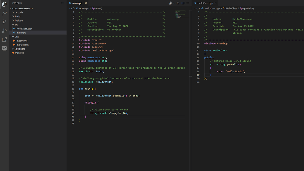 Vex C Code VEX Robotics VS Code Extension | Code V5 and IQ in VS Code - VEX Robotics